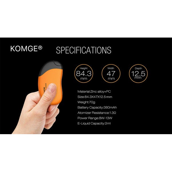 Komge Cashew Vape Pod System Starter Kit 380mAh (2ML)